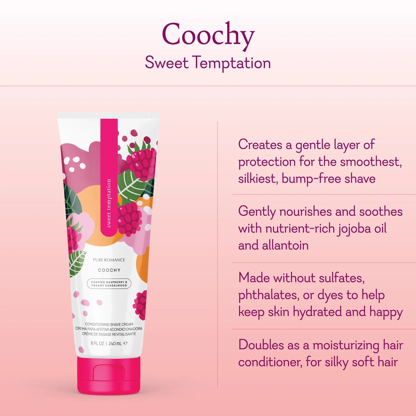 Coochy Conditioning Shave Cream - Sweet Temptation - NEW!