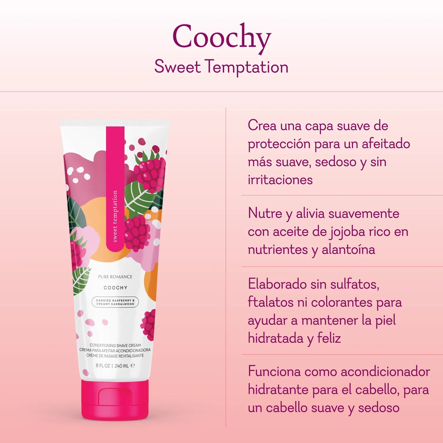 Coochy Conditioning Shave Cream - Sweet Temptation - NEW!