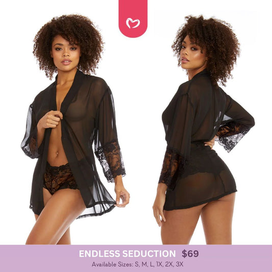 Endless Seduction Robe & Booty Shorts