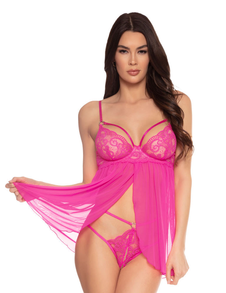 Strappy Babydoll & High-Rise G-String - 4 LEFT!