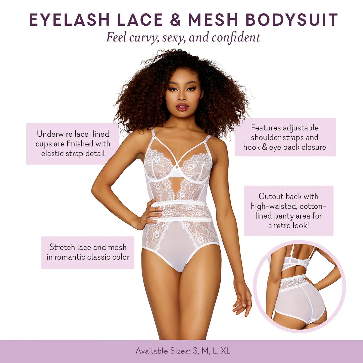 Eyelash Lace & Mesh Bodysuit - LIMITED!