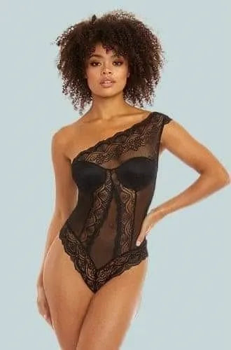 One Shoulder Lace Bodysuit - 1 LEFT!